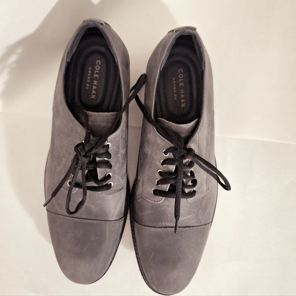 Cole Haan Watson Casual Cap Charcoal Lace-Up Oxfords - Picture 5 of 7
